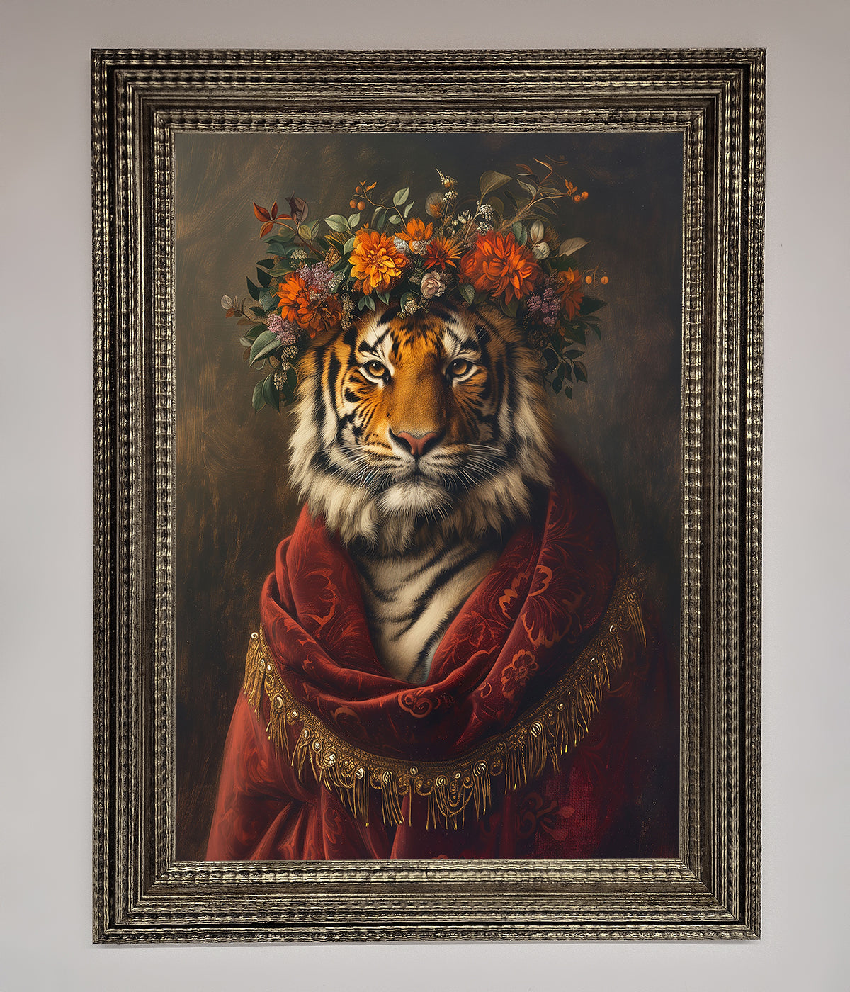 Renaissance Tiger Framed Wall Art print