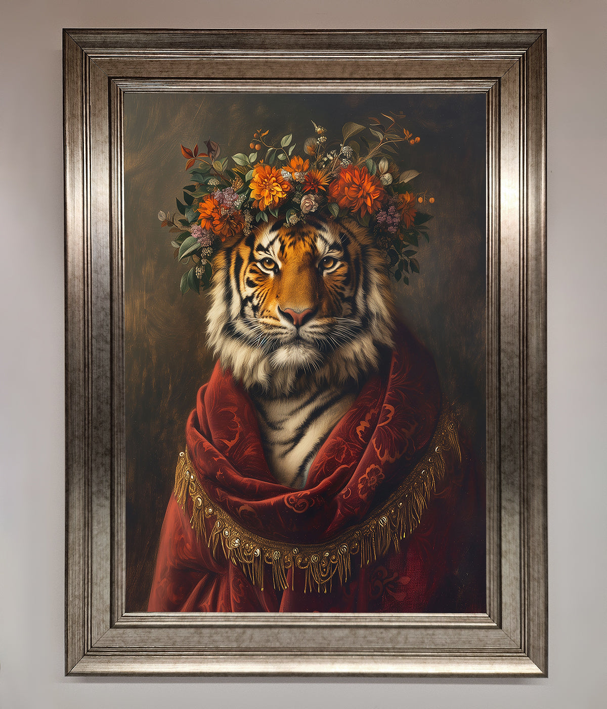 Renaissance Tiger Framed Wall Art print