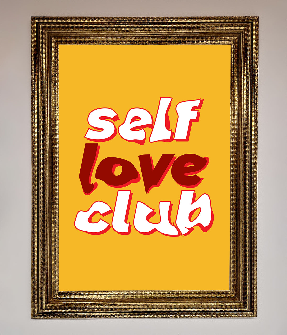 Self Love Club Quote Framed Wall Art print