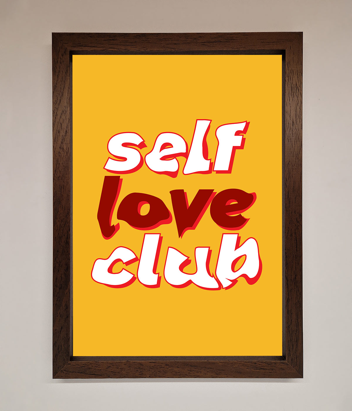 Self Love Club Quote Framed Wall Art print