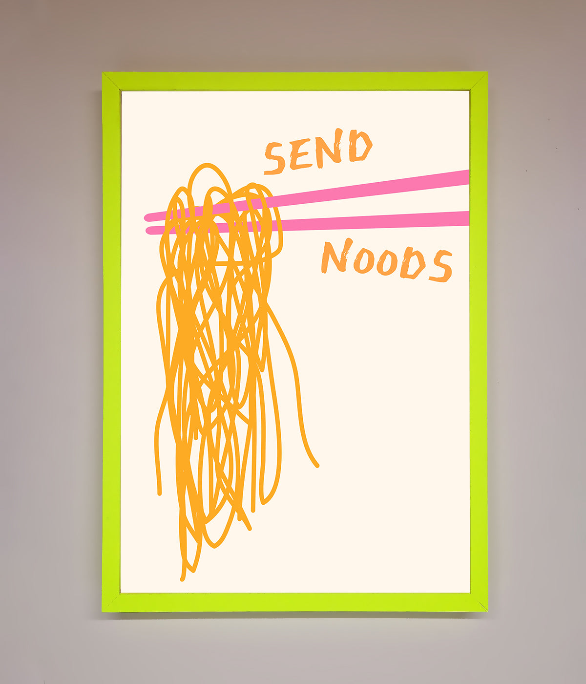 Send Noods Framed Poster print