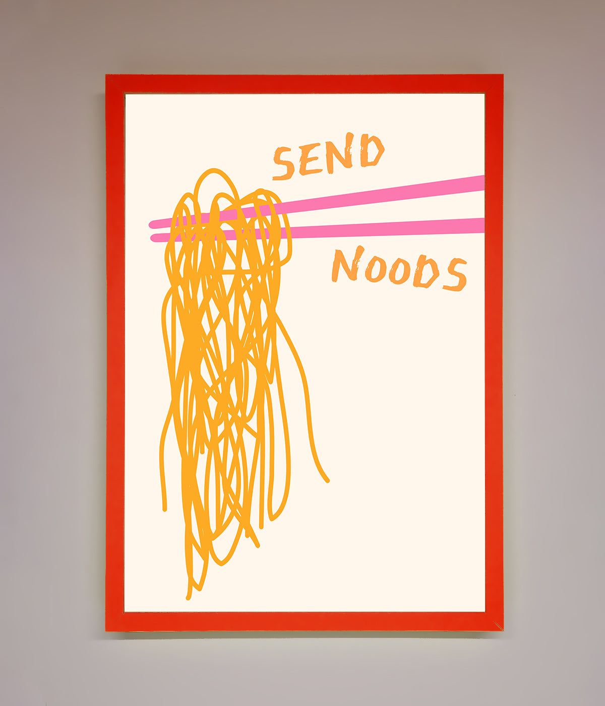 Send Noods Framed Poster print