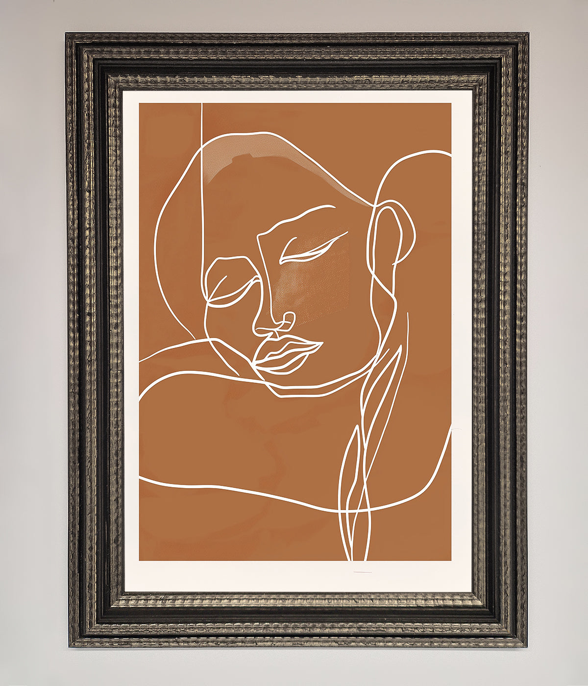 Sepia Lines Framed Wall Art print