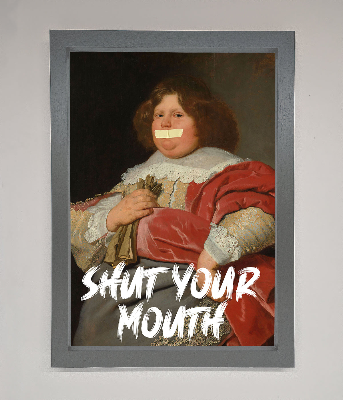 Shut Your Mouth Framed Print print