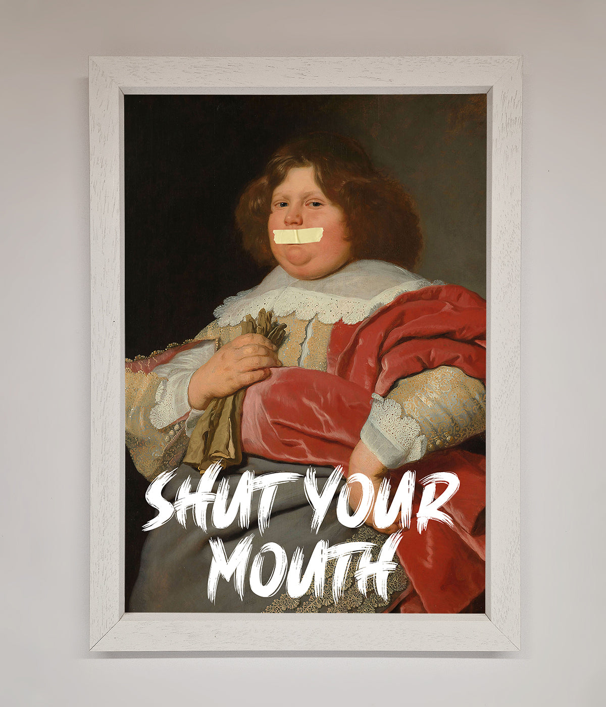 Shut Your Mouth Framed Print print