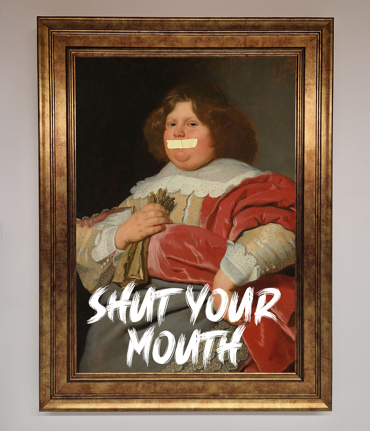 Shut Your Mouth Framed Print print