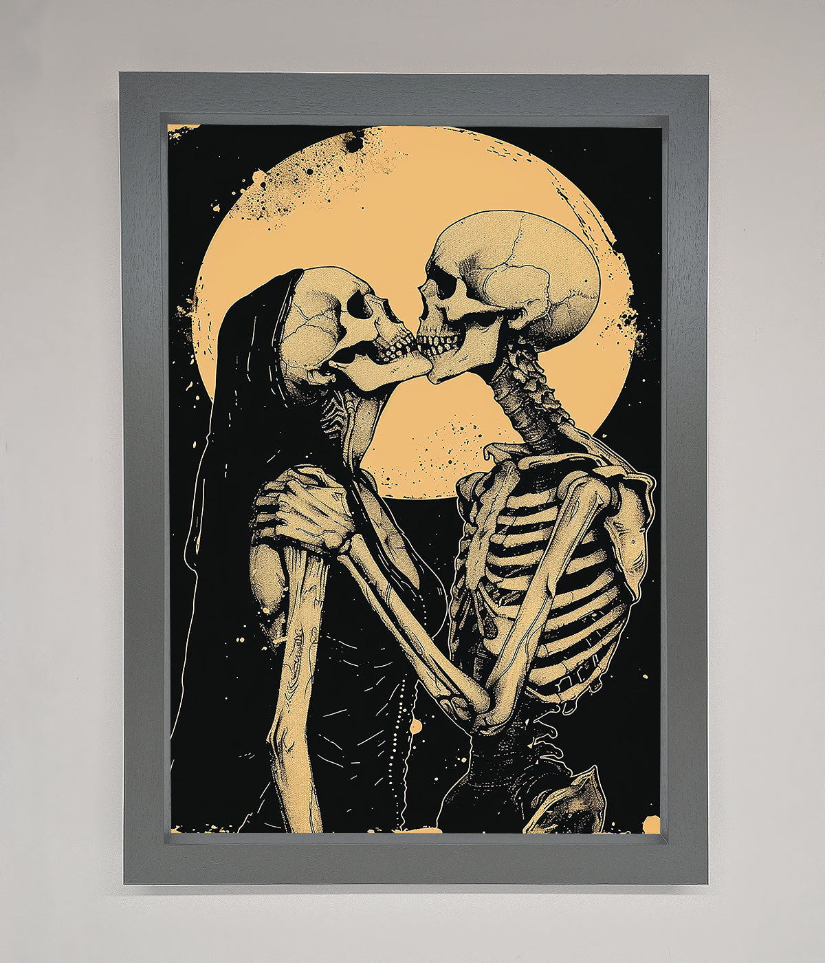 Skeleton Embrace Framed Poster print