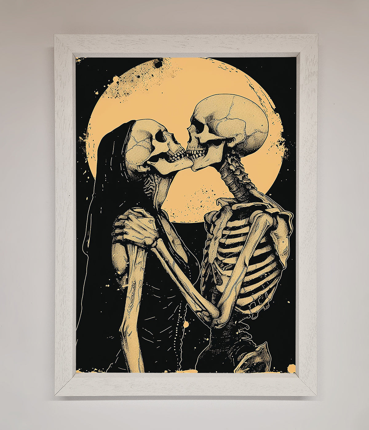 Skeleton Embrace Framed Poster print