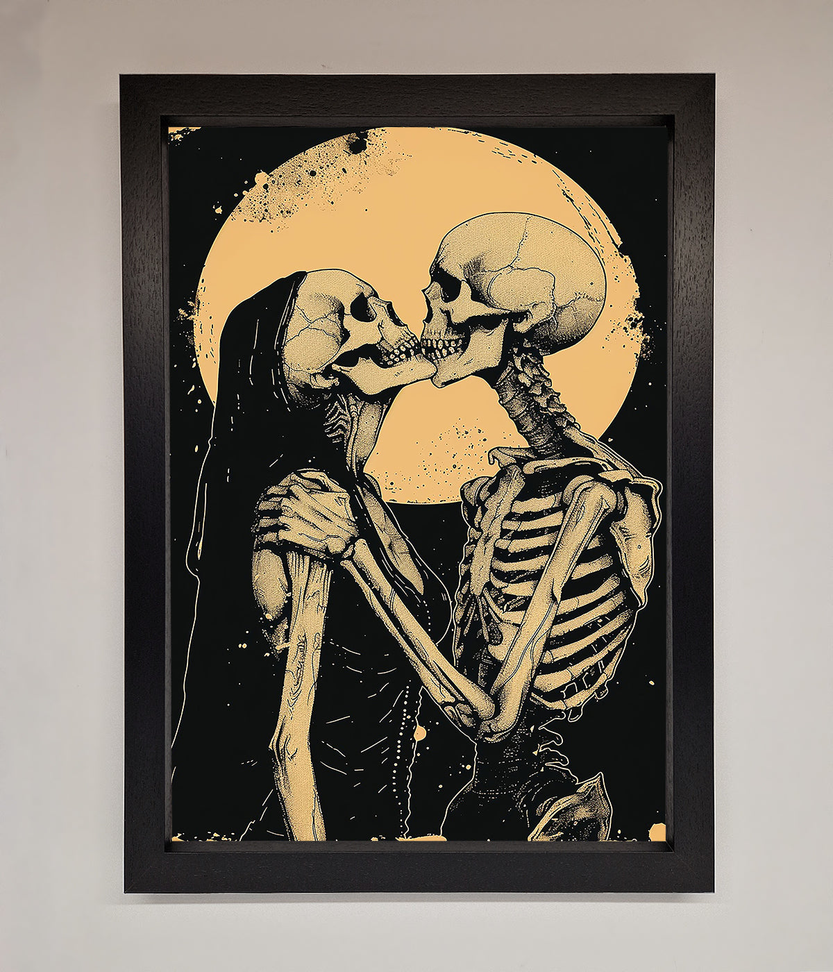 Skeleton Embrace Framed Poster print