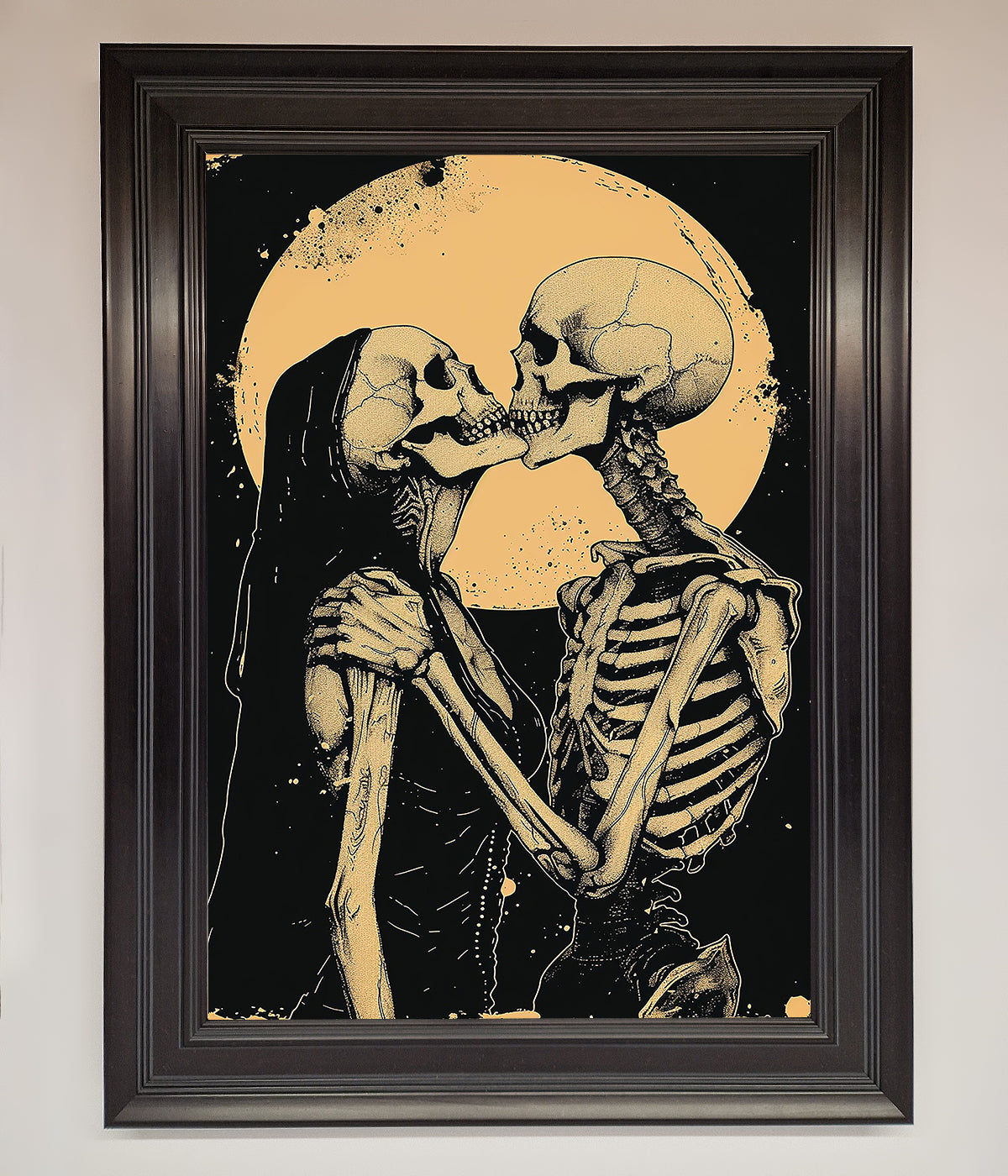 Skeleton Embrace Framed Poster print