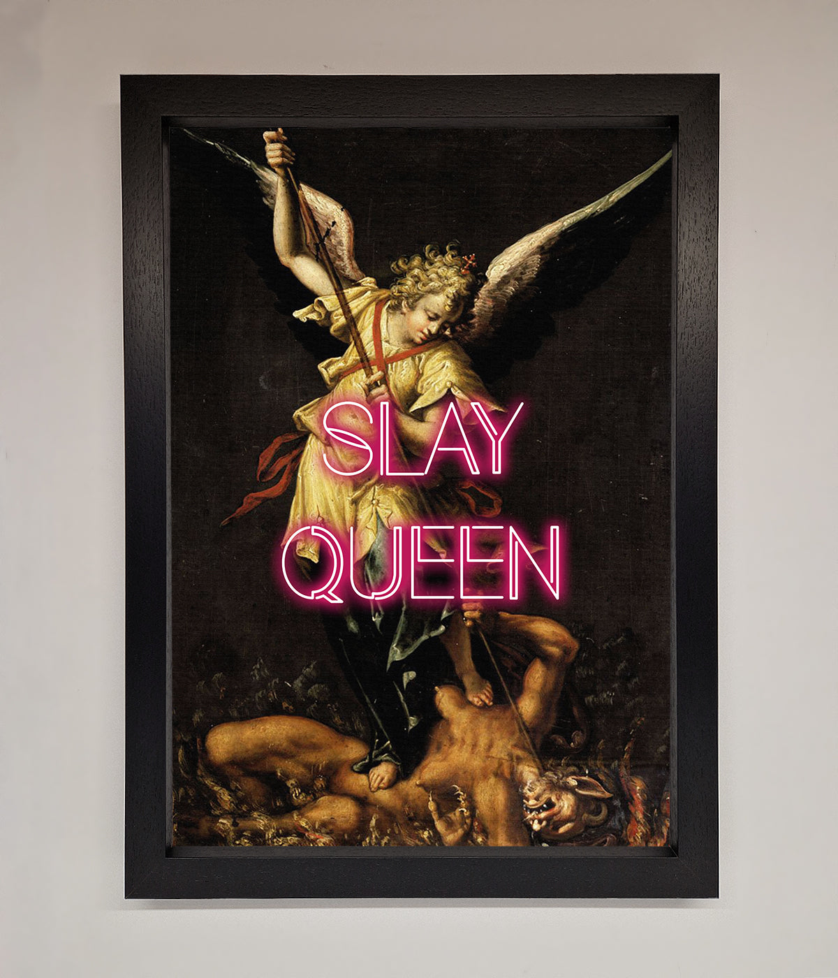 Slay Queen Altered Art Framed Print print