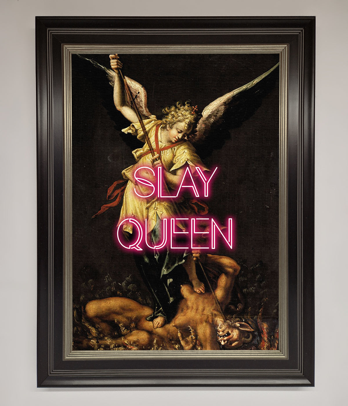 Slay Queen Altered Art Framed Print print