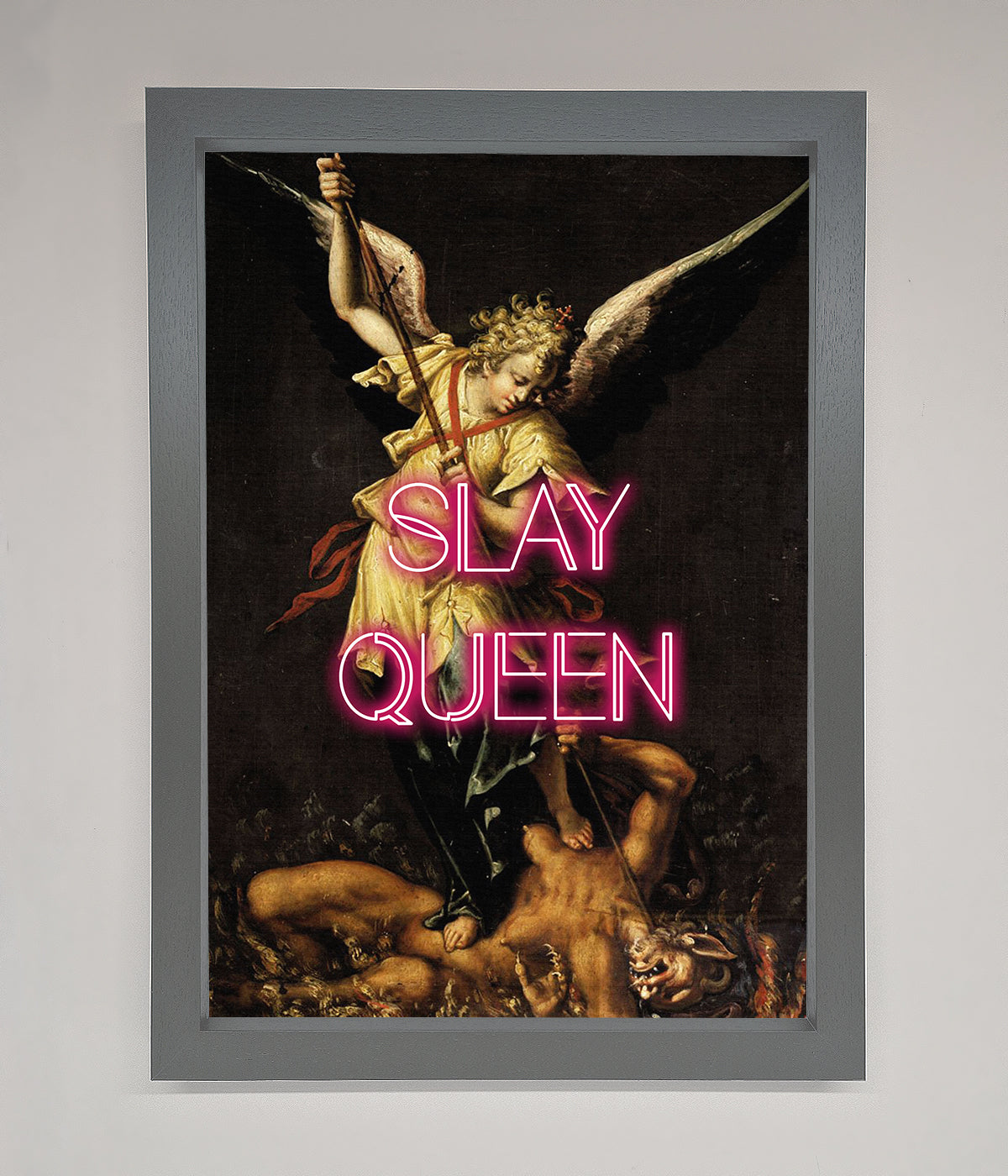 Slay Queen Altered Art Framed Print print