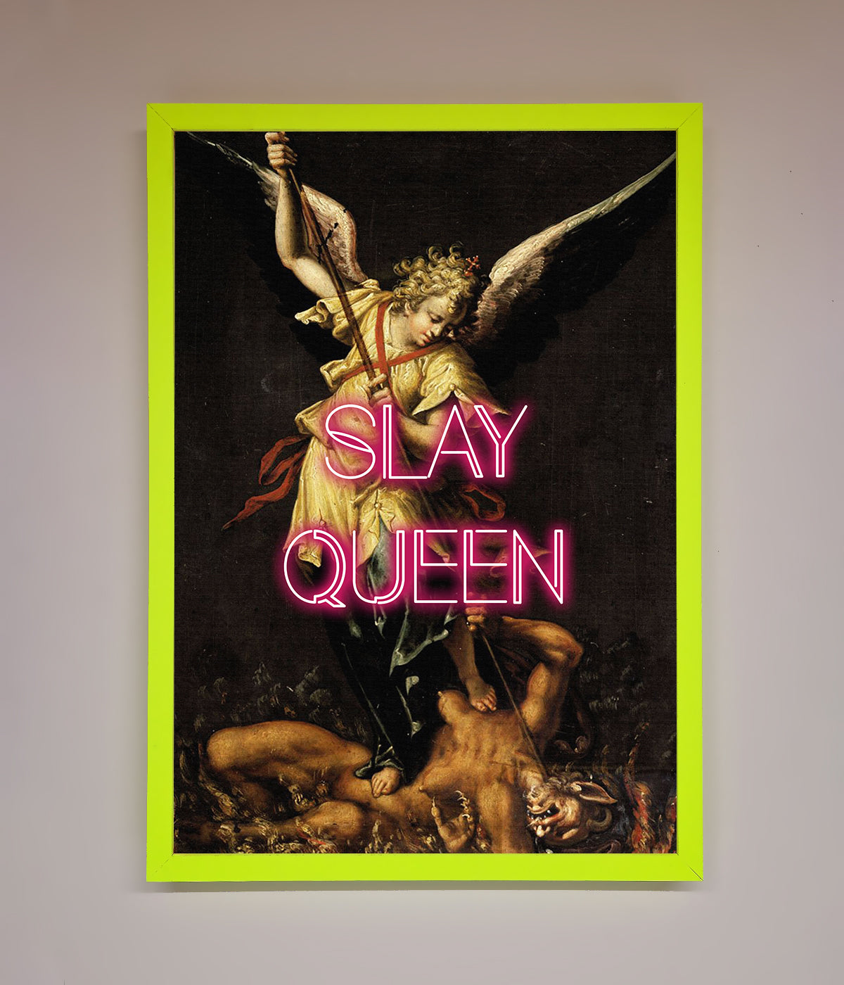 Slay Queen Altered Art Framed Print print