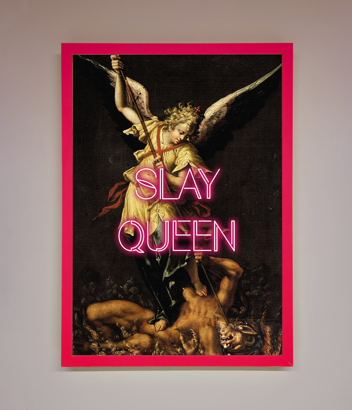 Slay Queen Altered Art Framed Print print