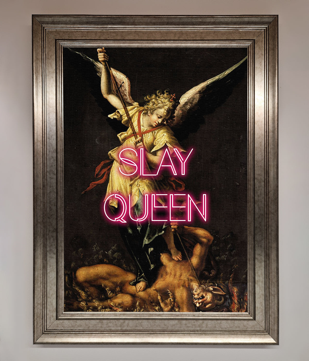 Slay Queen Altered Art Framed Print print