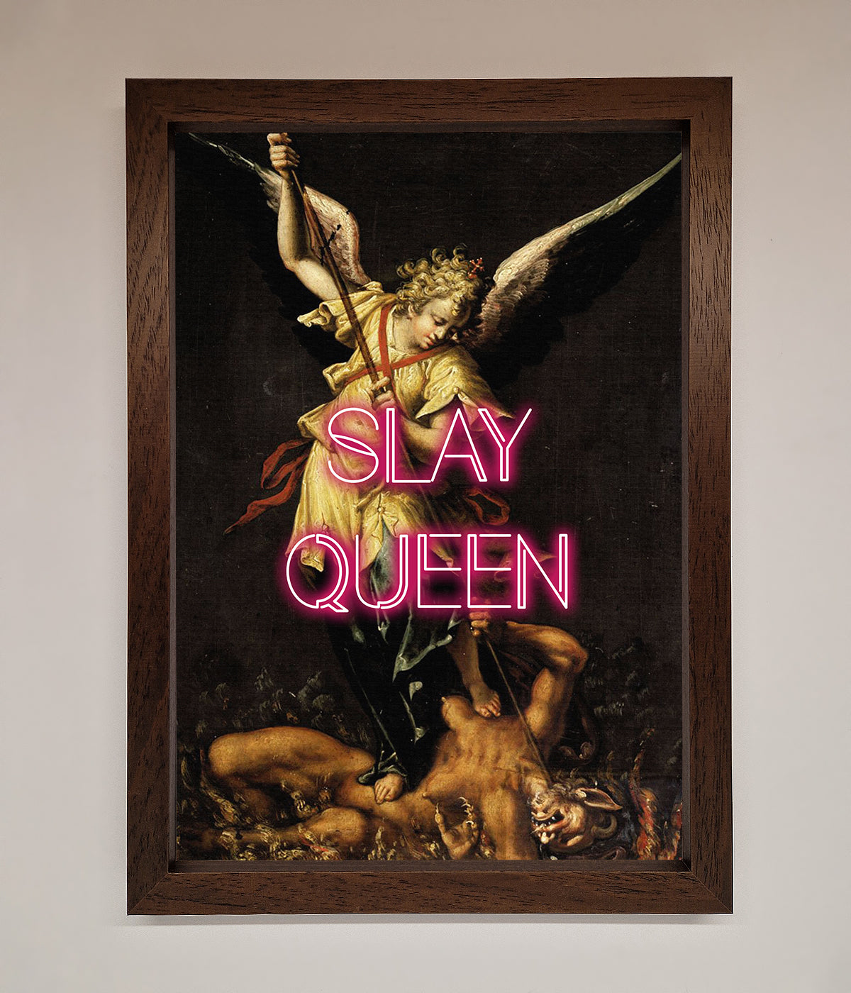 Slay Queen Altered Art Framed Print print