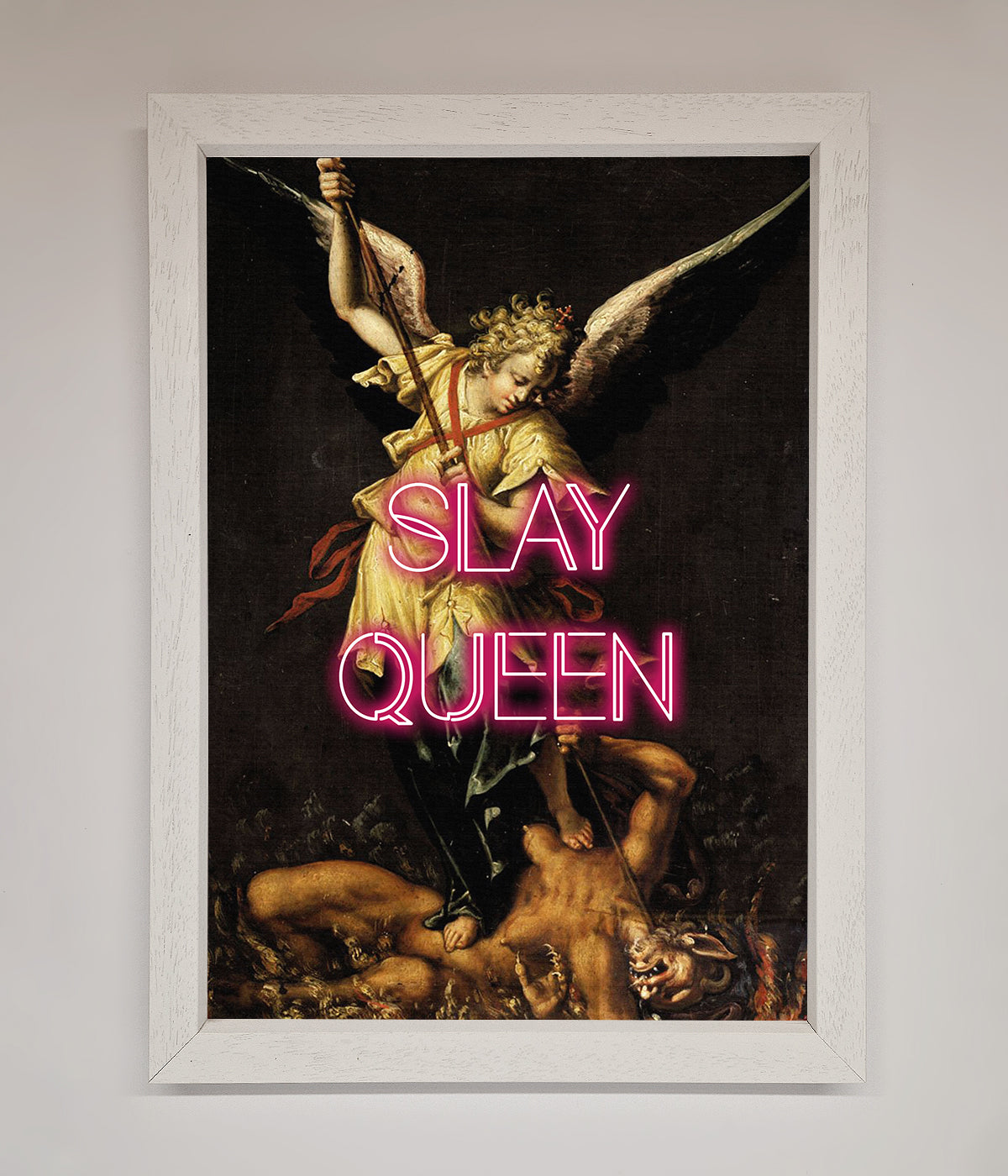 Slay Queen Altered Art Framed Print print