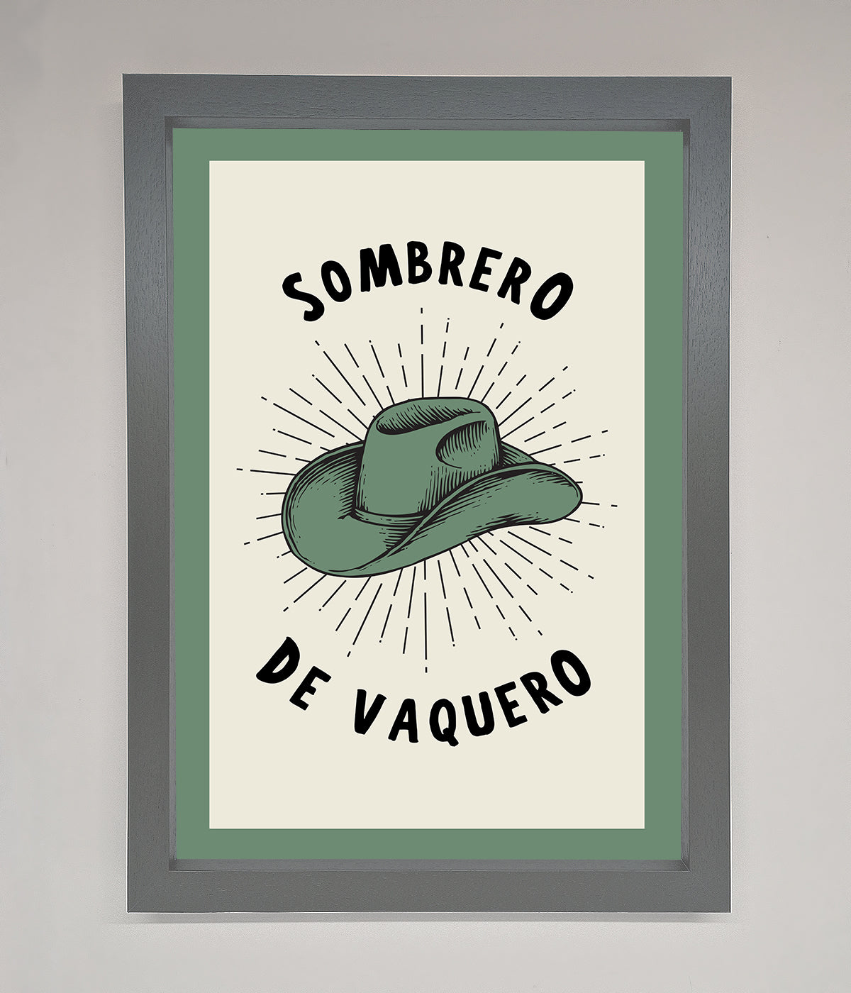 Sombrero De Vaquero Framed Wall Art print