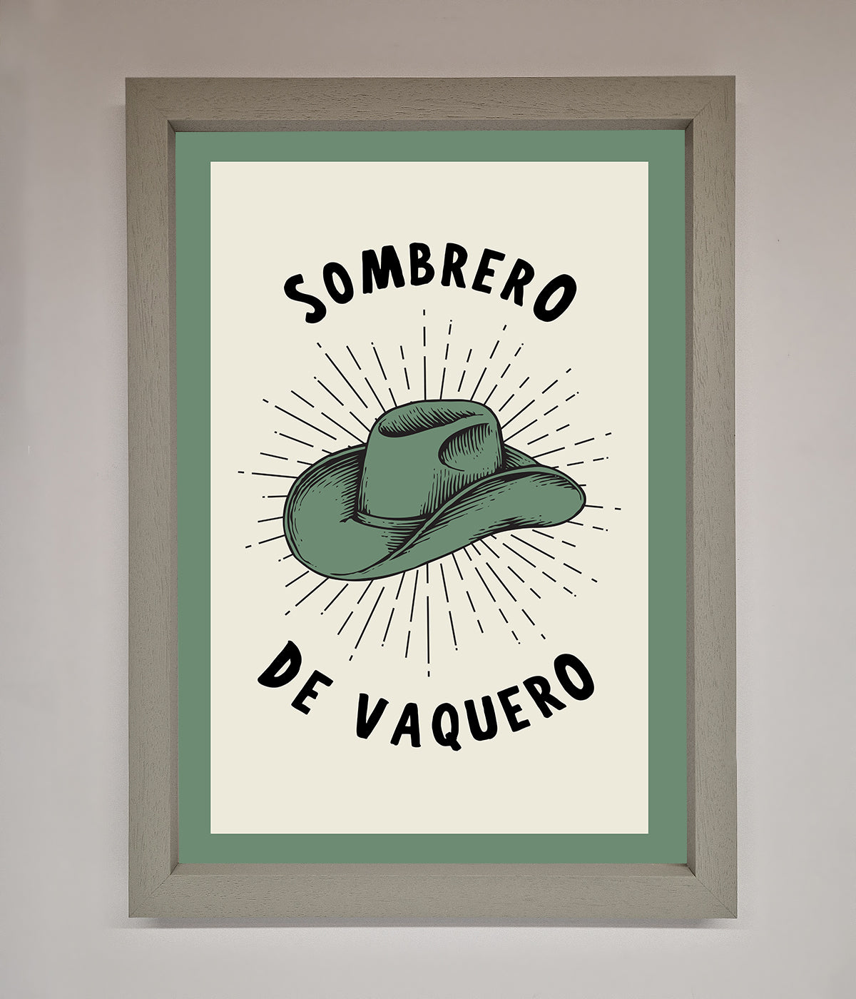 Sombrero De Vaquero Framed Wall Art print