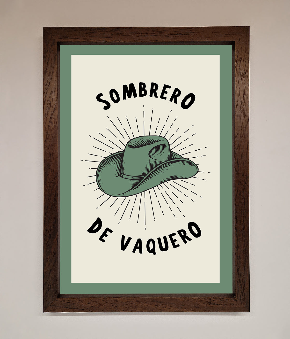 Sombrero De Vaquero Framed Wall Art print