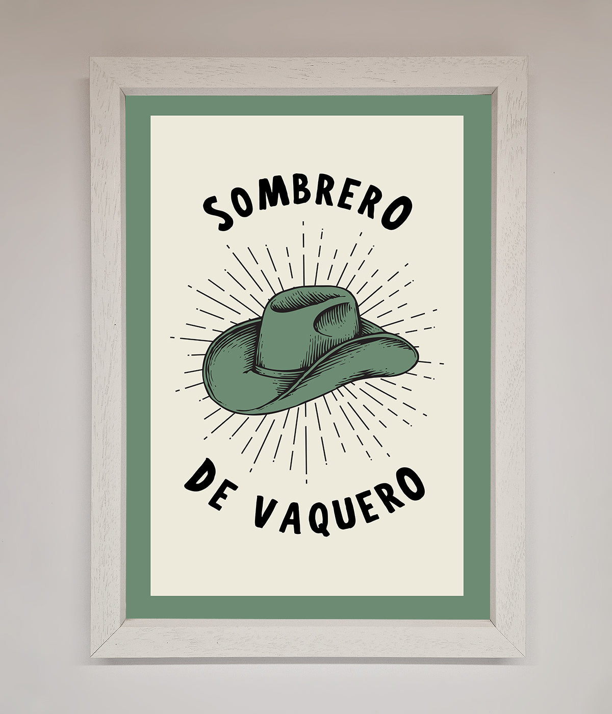 Sombrero De Vaquero Framed Wall Art print