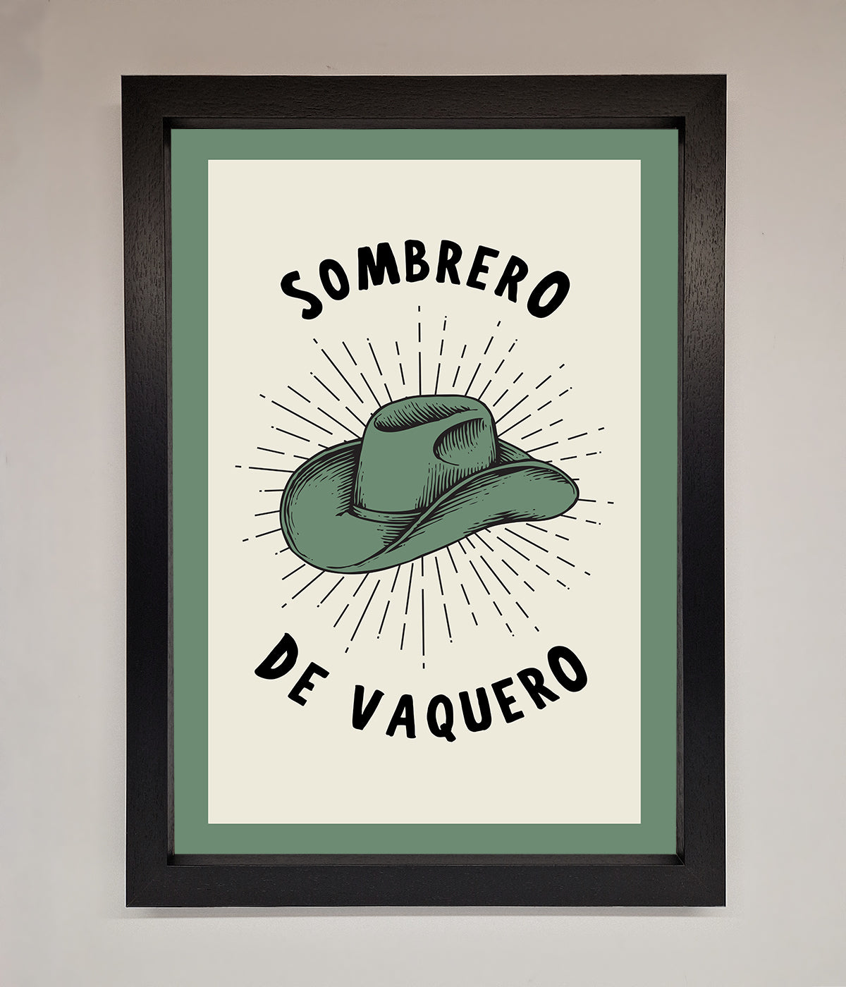 Sombrero De Vaquero Framed Wall Art print