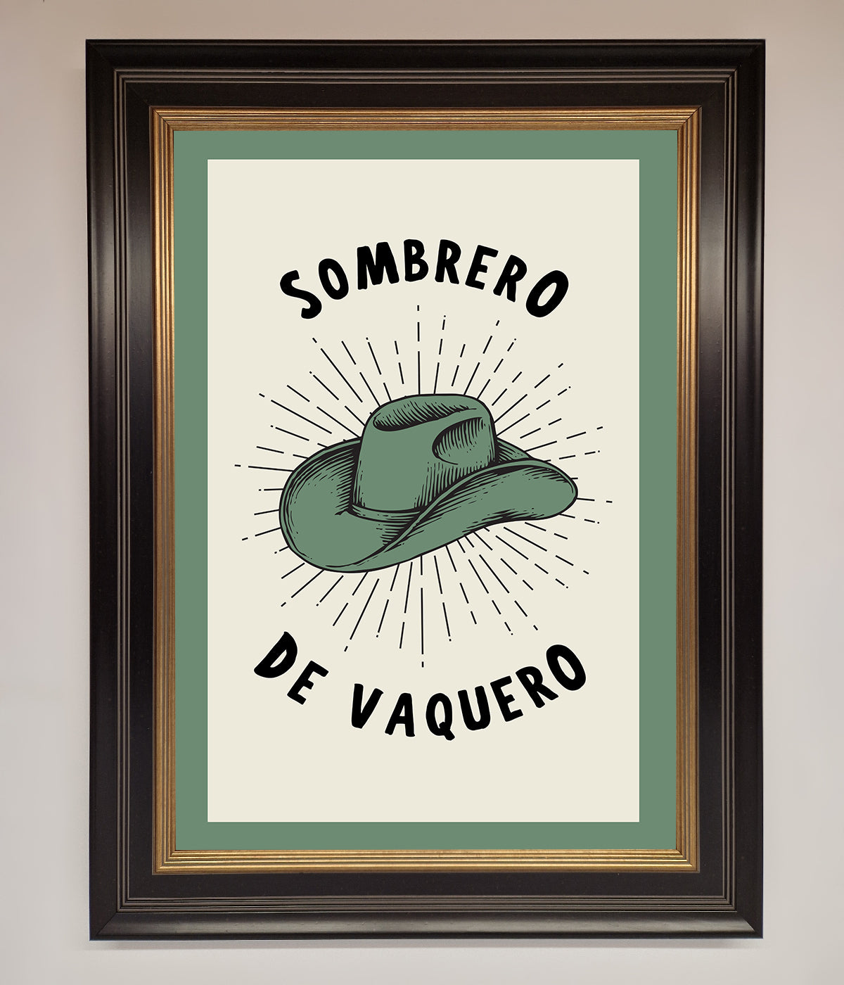 Sombrero De Vaquero Framed Wall Art print