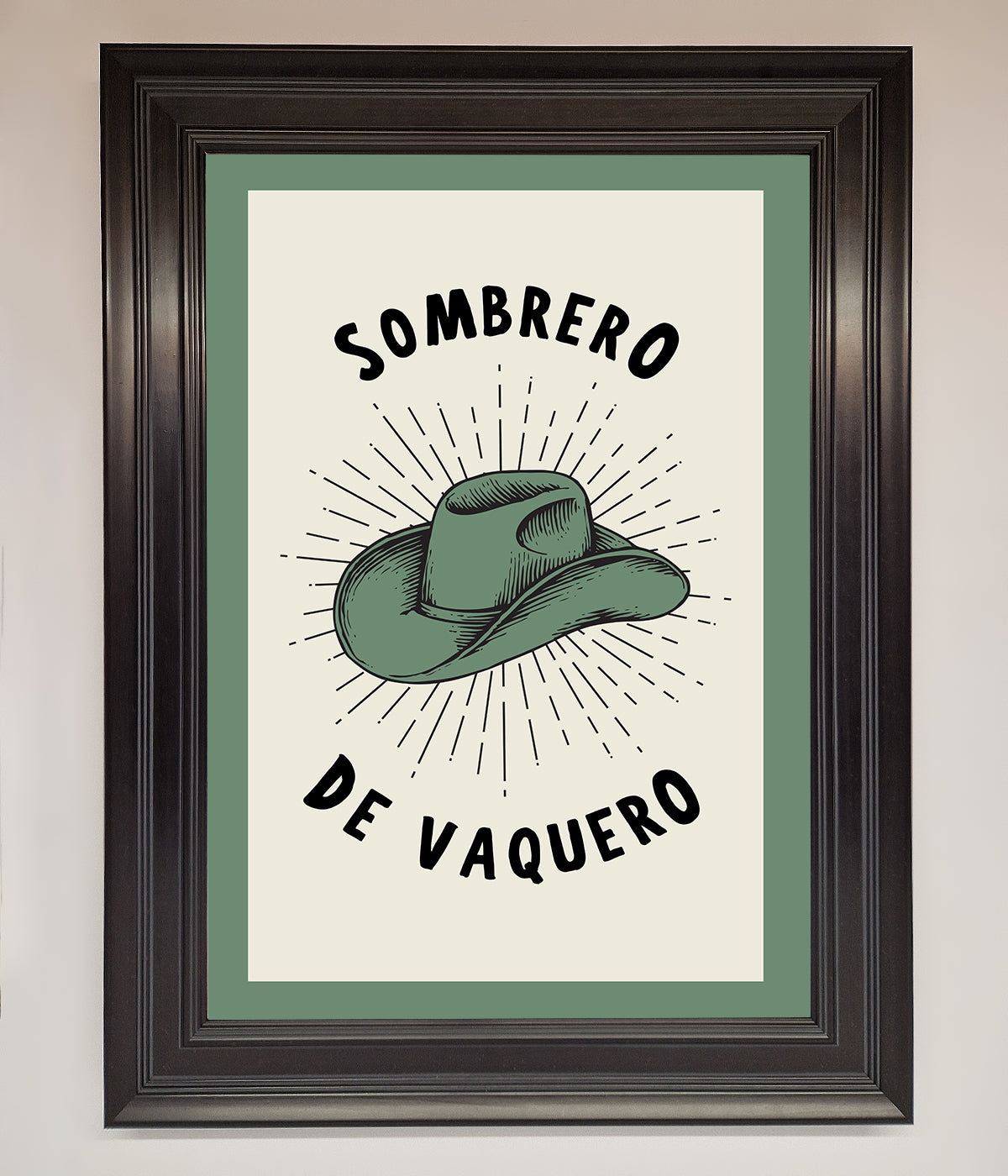 Sombrero De Vaquero Framed Wall Art print