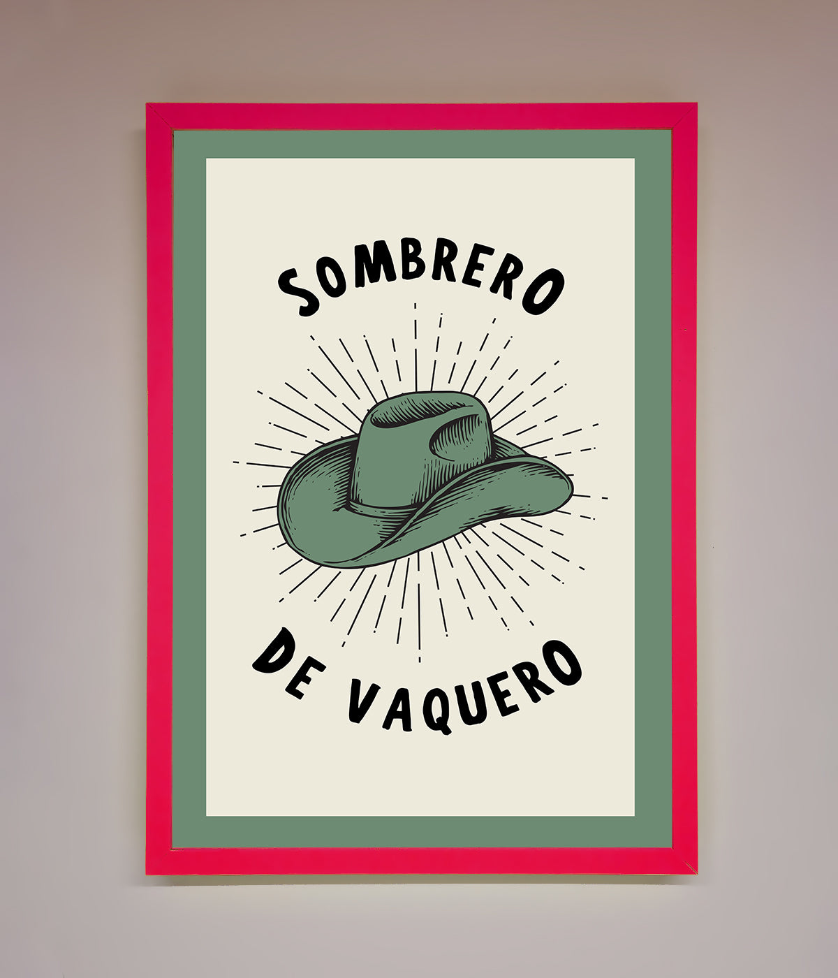 Sombrero De Vaquero Framed Wall Art print