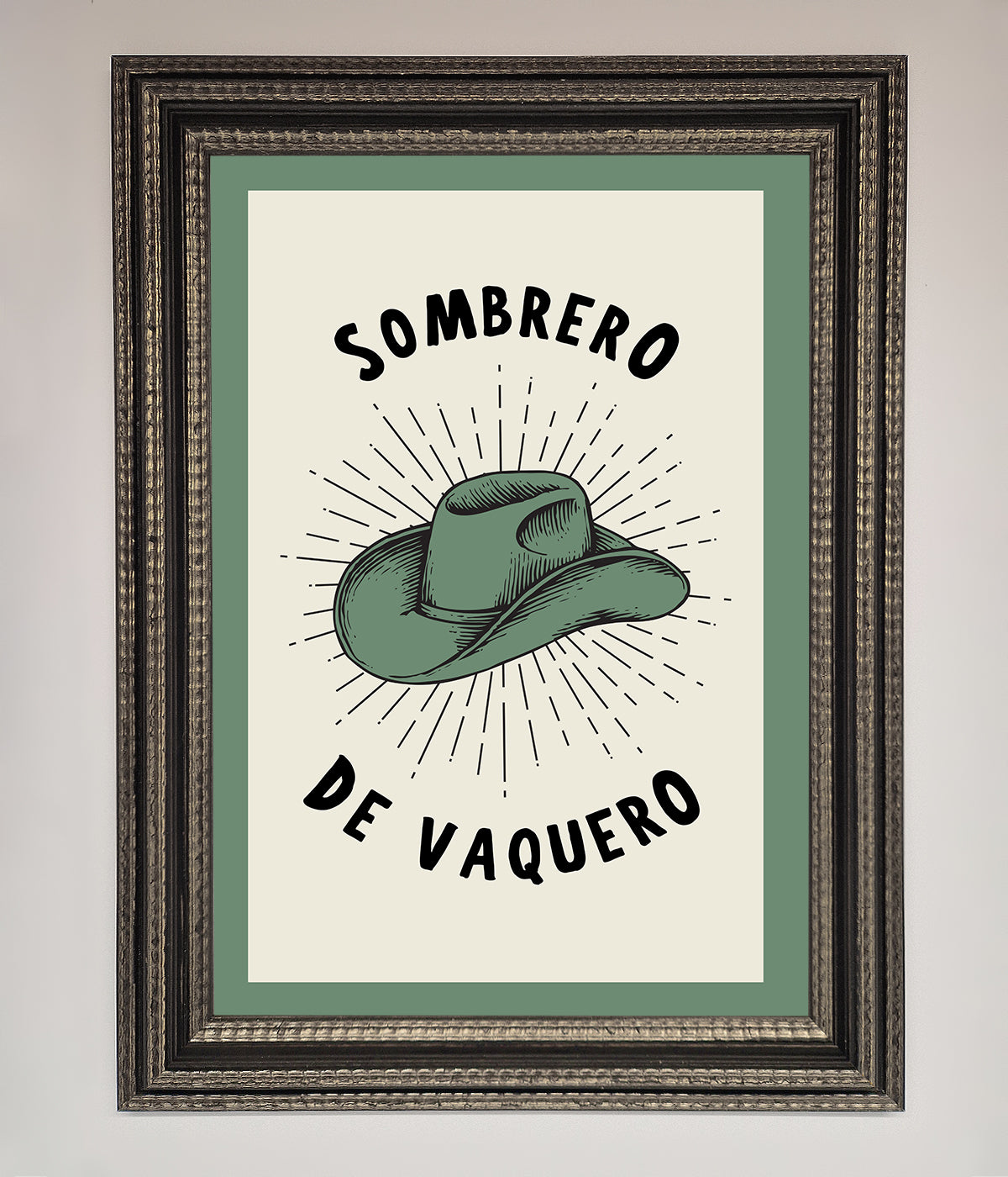 Sombrero De Vaquero Framed Wall Art print