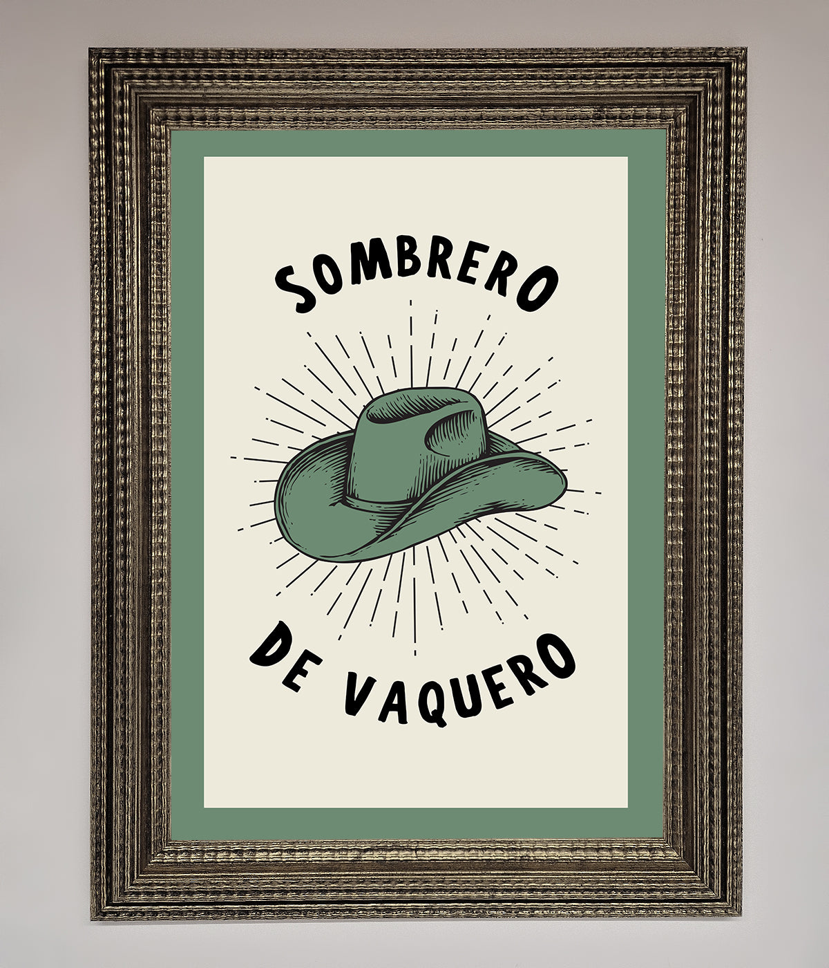 Sombrero De Vaquero Framed Wall Art print