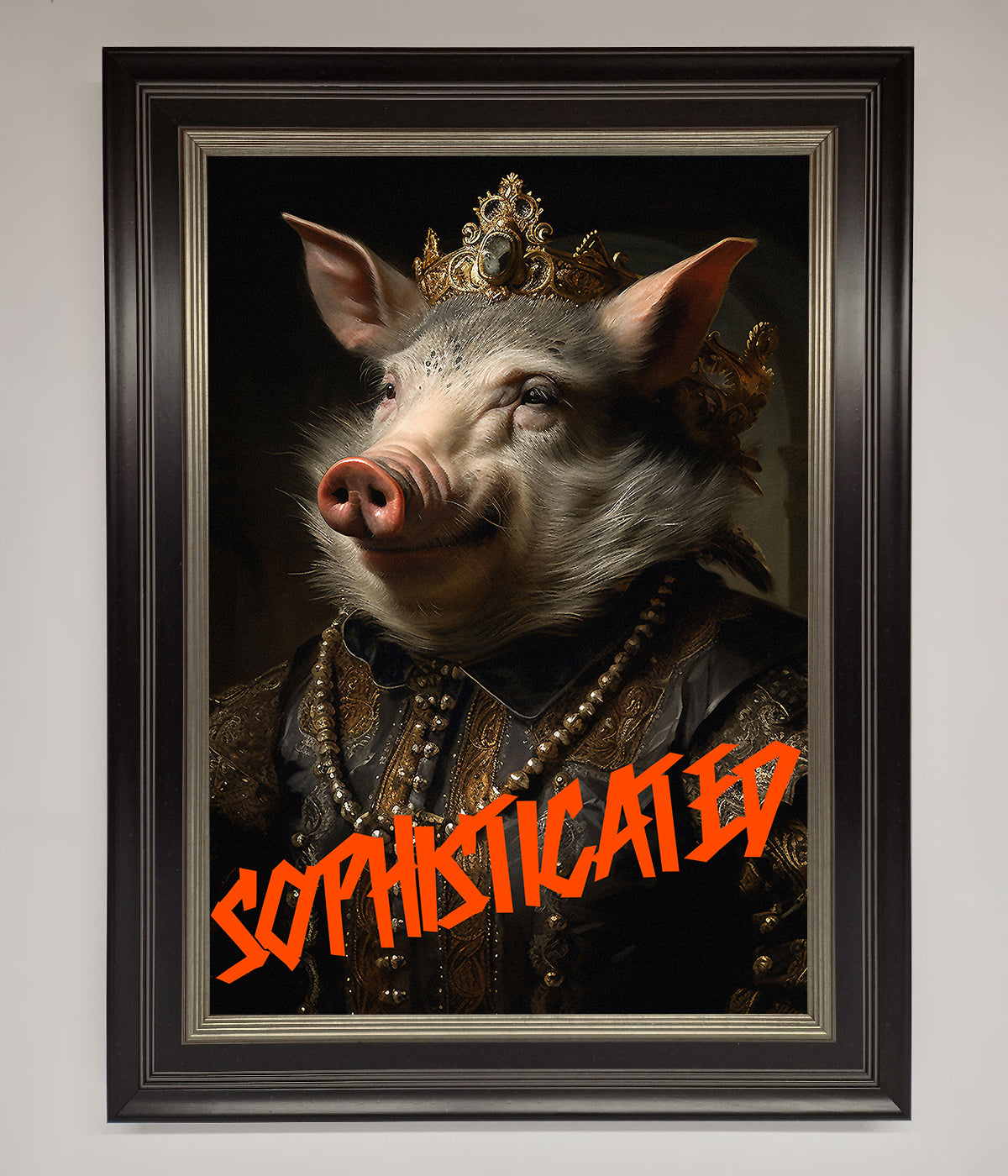 Sophisticated Pig framed wall art.