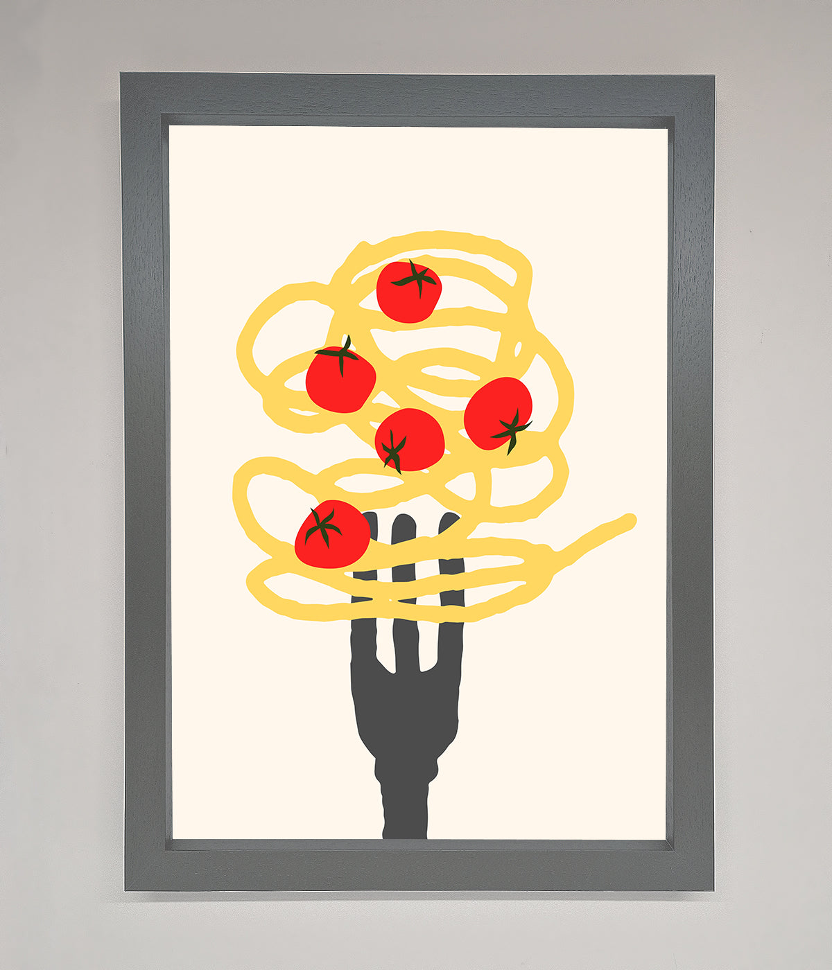 Spaghetti Folk Framed Print print