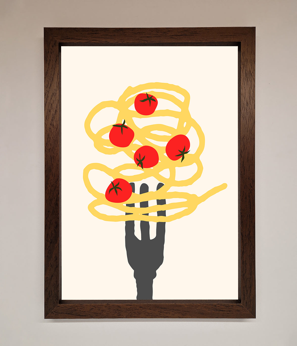 Spaghetti Folk Framed Print print