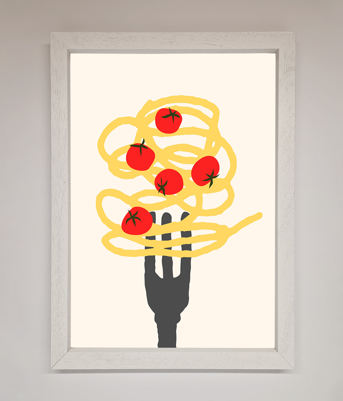 Spaghetti Folk Framed Print print