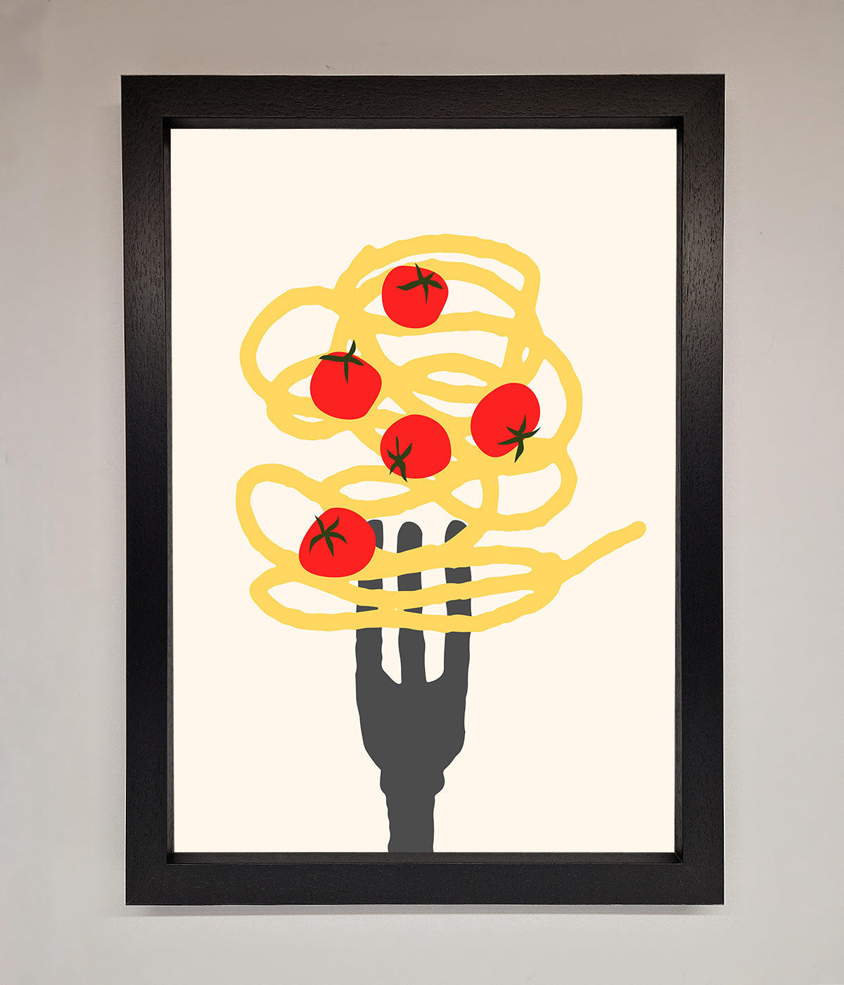 Spaghetti Folk Framed Print print