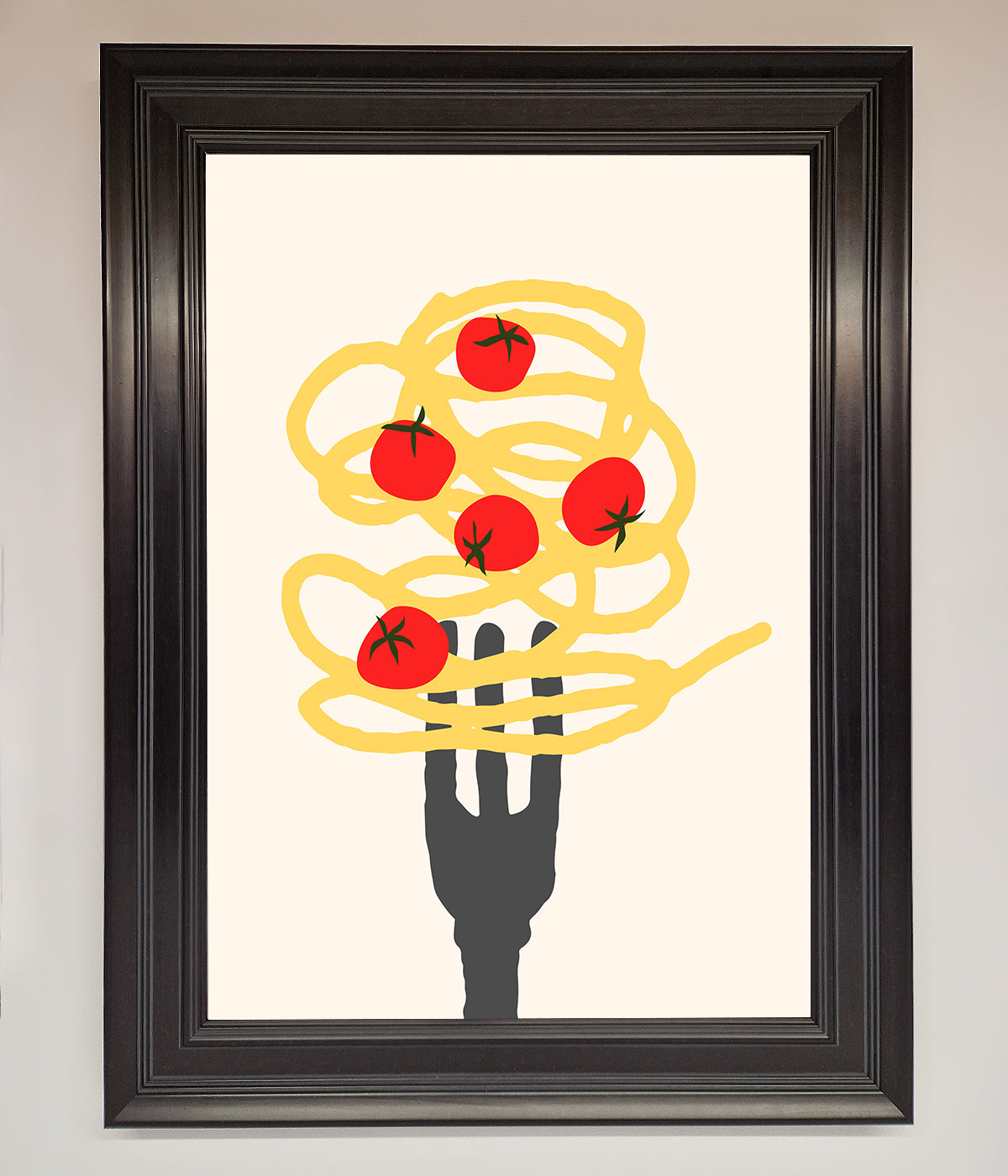 Spaghetti Folk Framed Print print