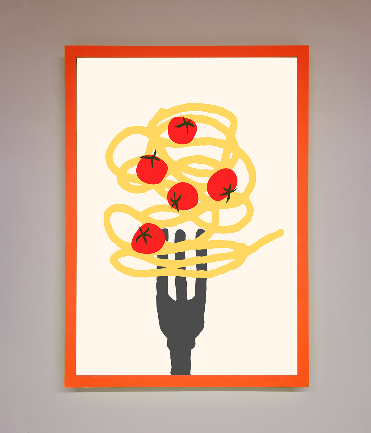 Spaghetti Folk Framed Print print