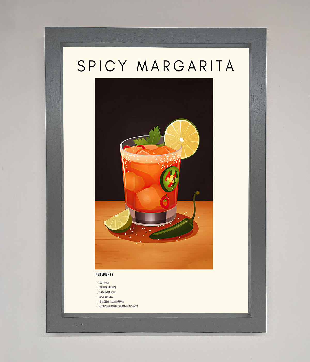 Spicy Margarita A1 Framed Poster print