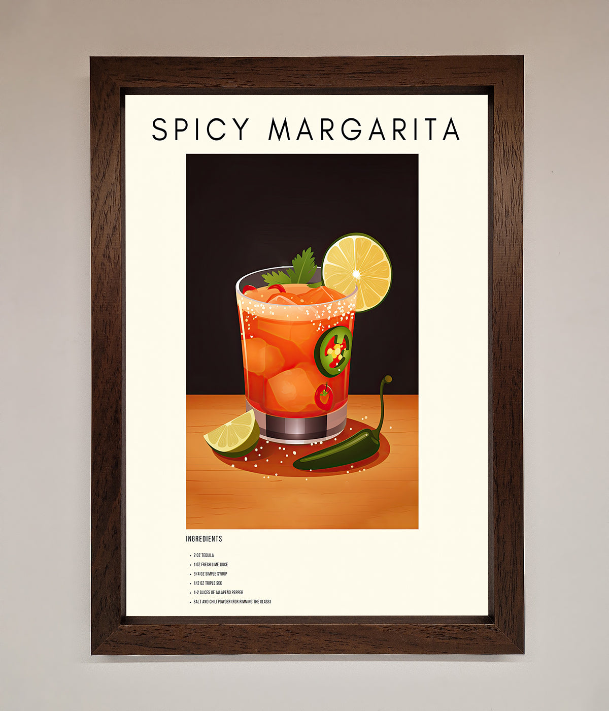 Spicy Margarita A1 Framed Poster print