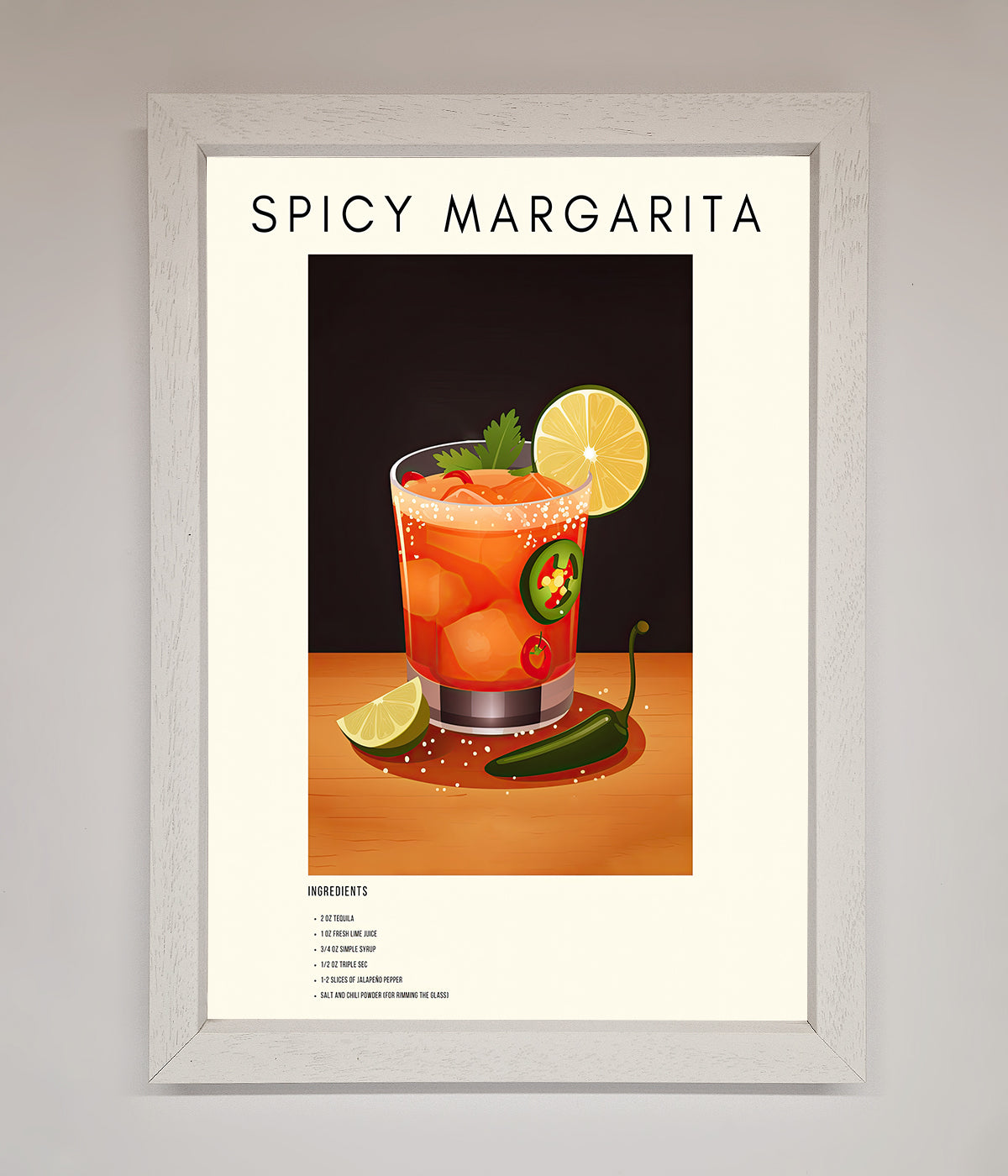 Spicy Margarita A1 Framed Poster print