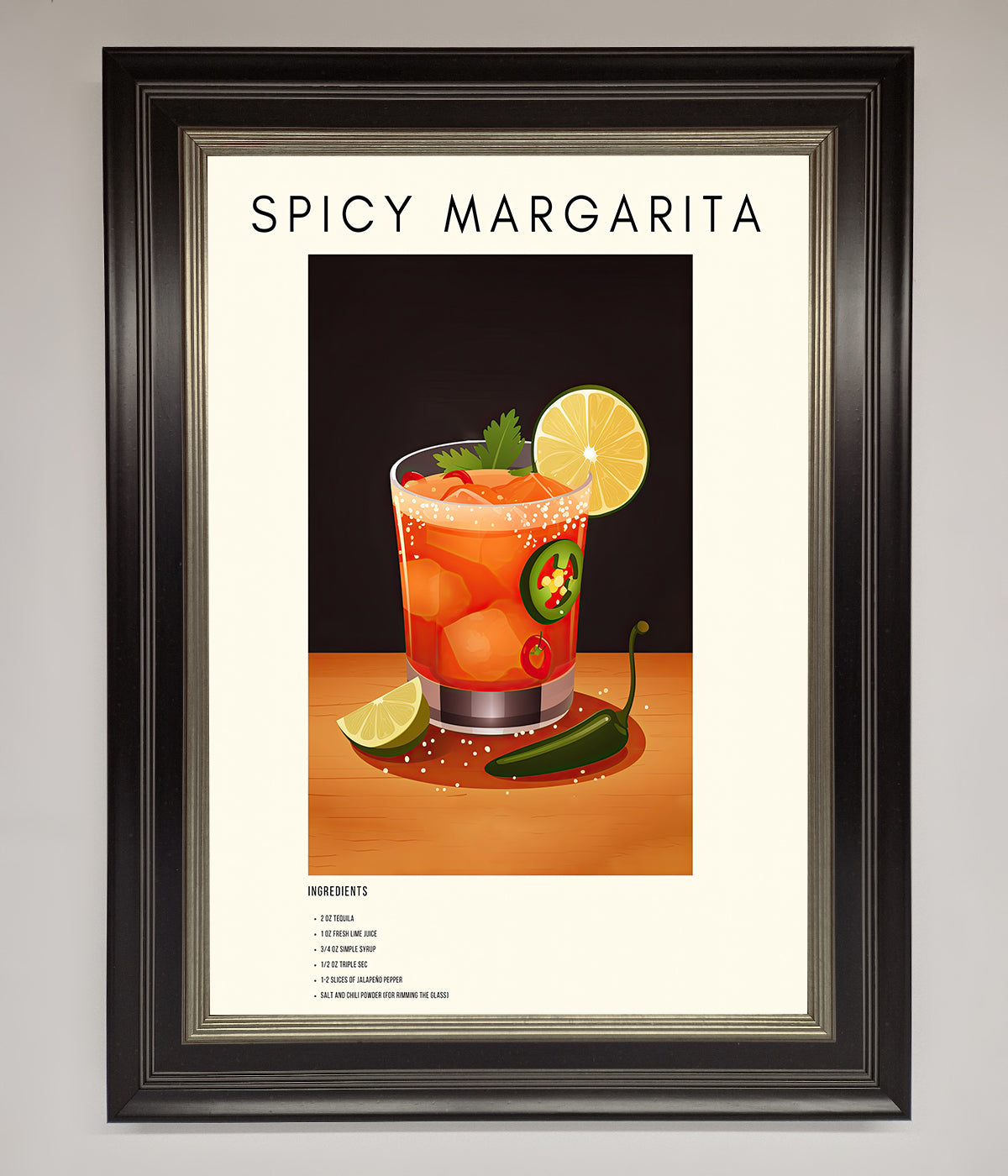 Spicy Margarita A1 Framed Poster print