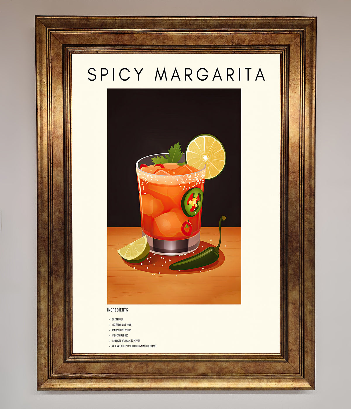 Spicy Margarita A1 Framed Poster print