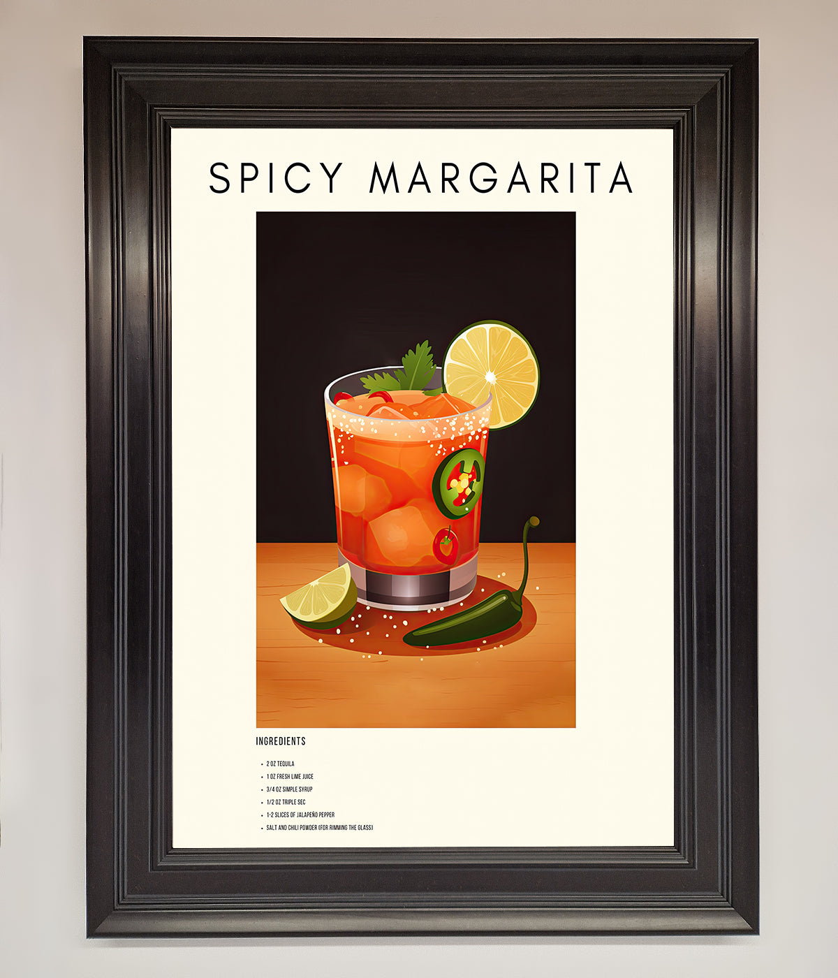 Spicy Margarita A1 Framed Poster print