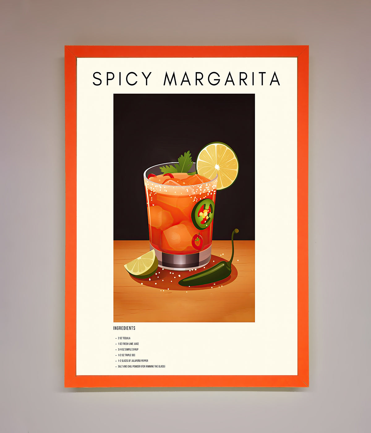 Spicy Margarita A1 Framed Poster print