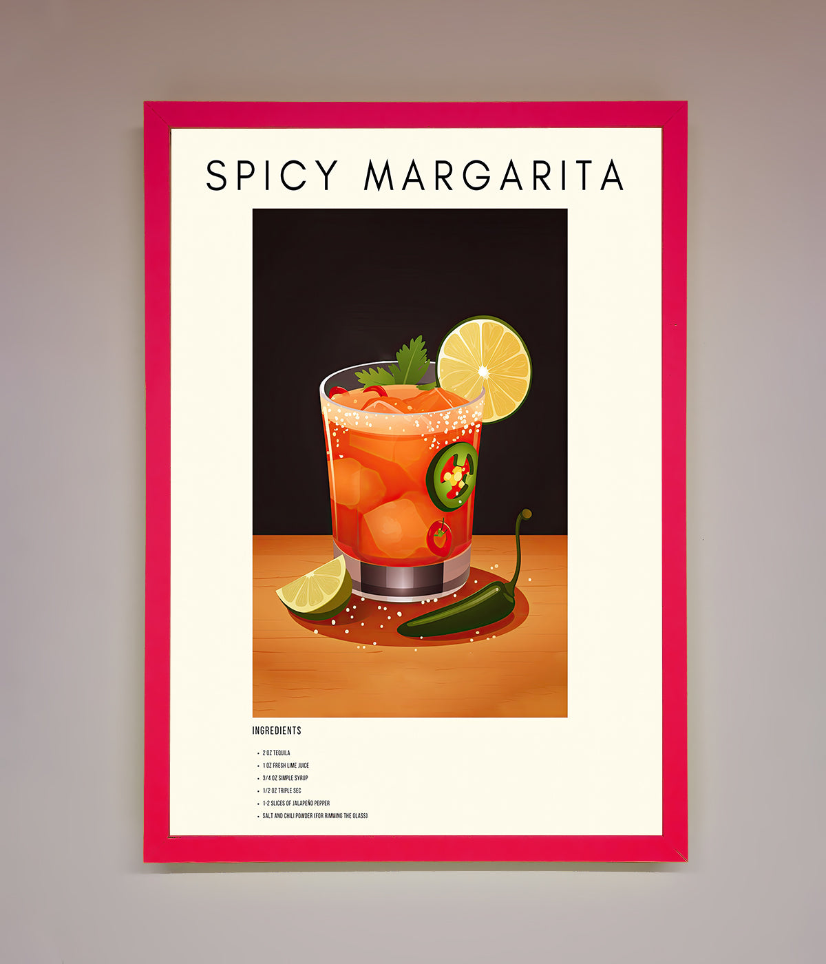 Spicy Margarita A1 Framed Poster print