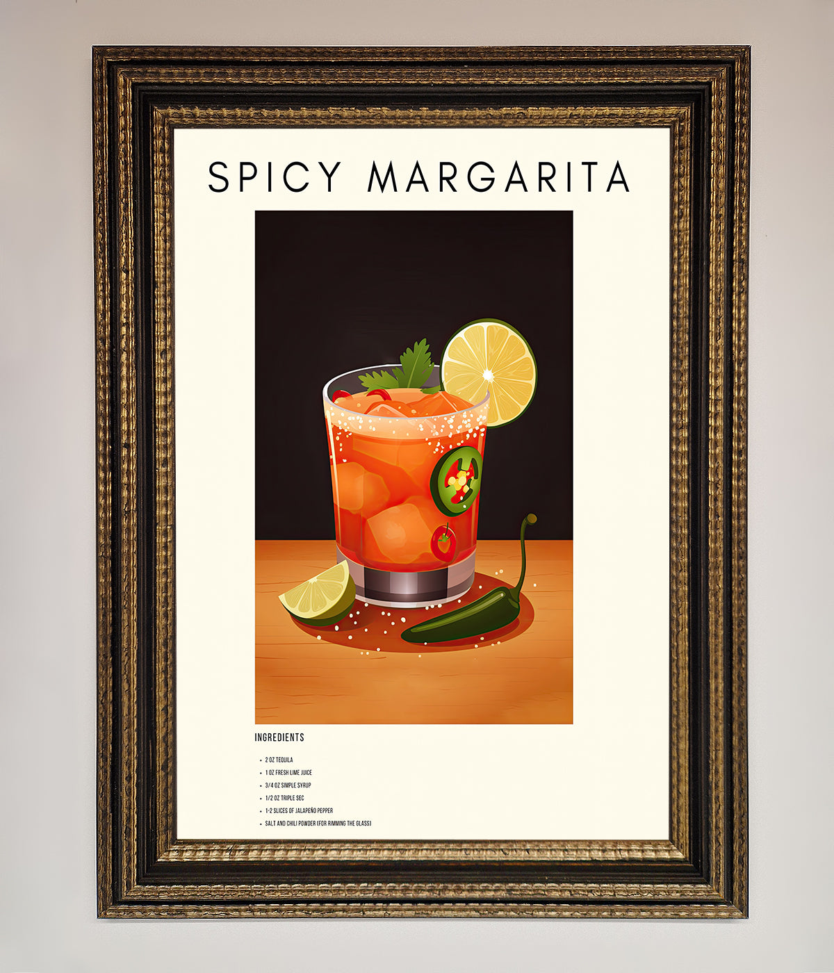 Spicy Margarita A1 Framed Poster print