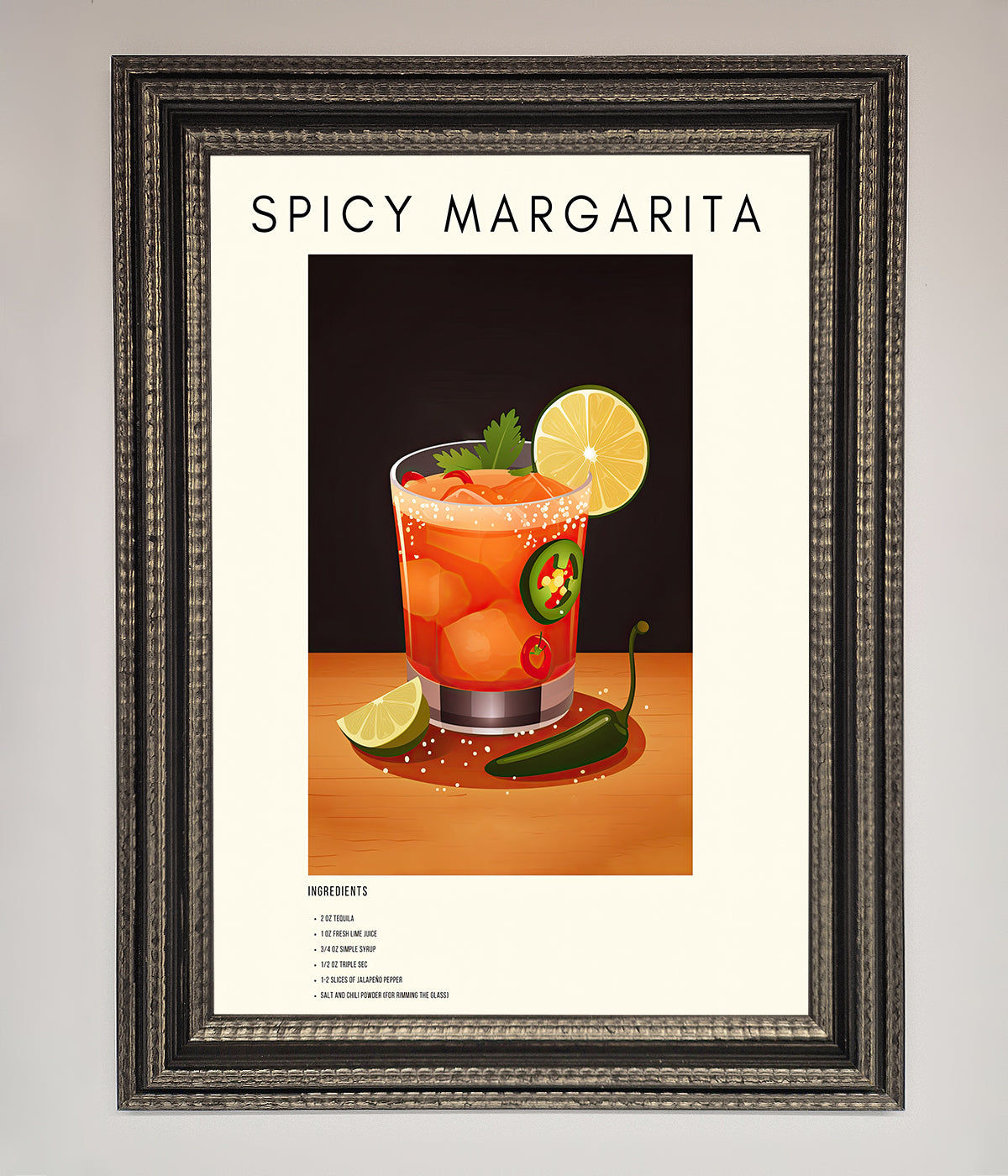 Spicy Margarita A1 Framed Poster print