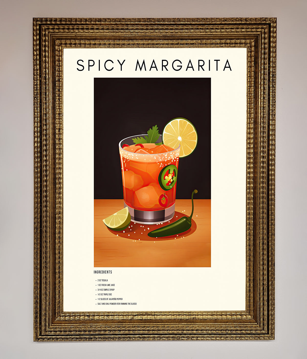 Spicy Margarita A1 Framed Poster print